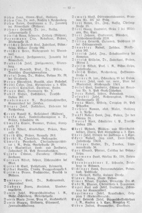 Verzeichnis sudetendeutscher Familienforscher -  2