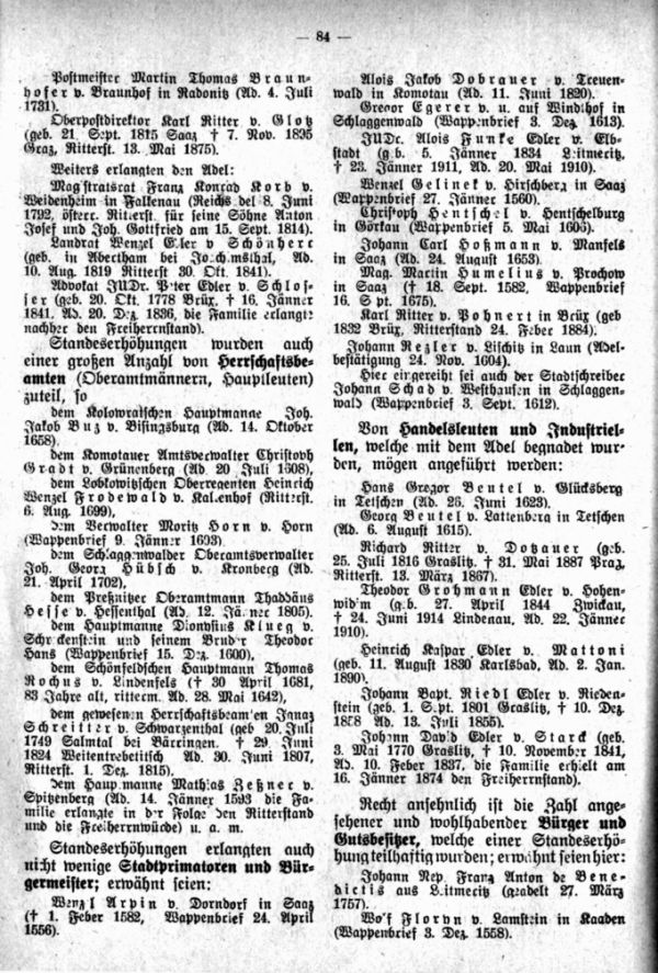 Adels- und Wappenwerber aus der Gegend des böhm. Mittel- und Erzgebirges - 3