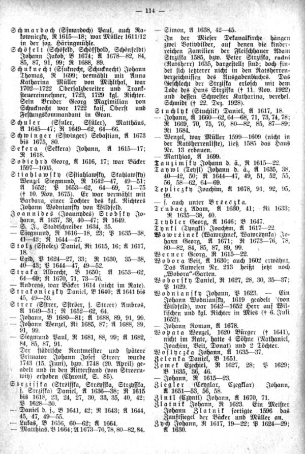 Mieser Ratsherren und Bürgermeister des 17. Jahrhunderts - 4