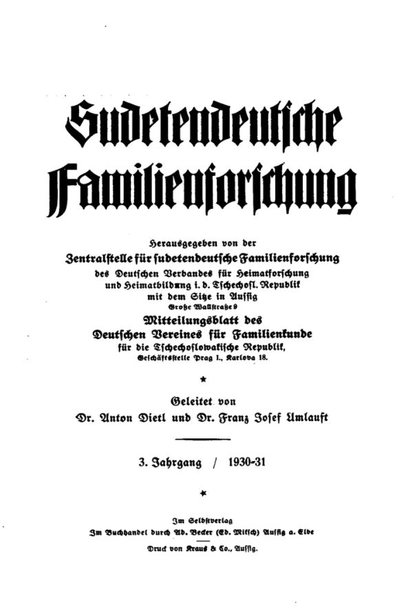 Titelblatt 3. Jahrgang