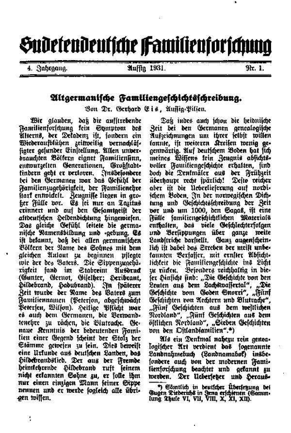 Altgermanische Familiengeschichtsschreibung