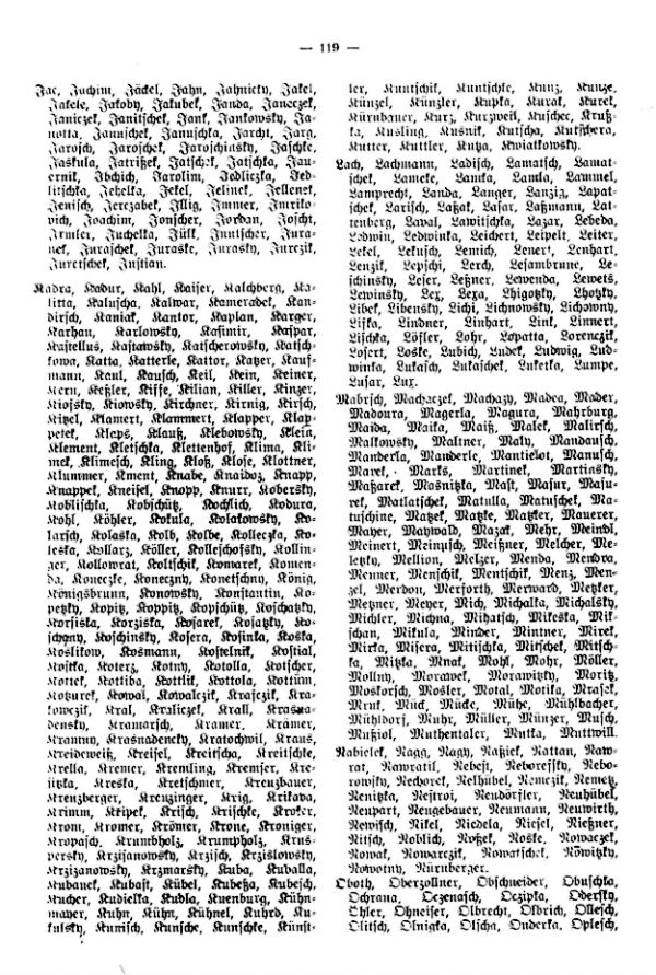 Die Familien Troppaus nach der Volkszählung im Jahre 1830 - 3