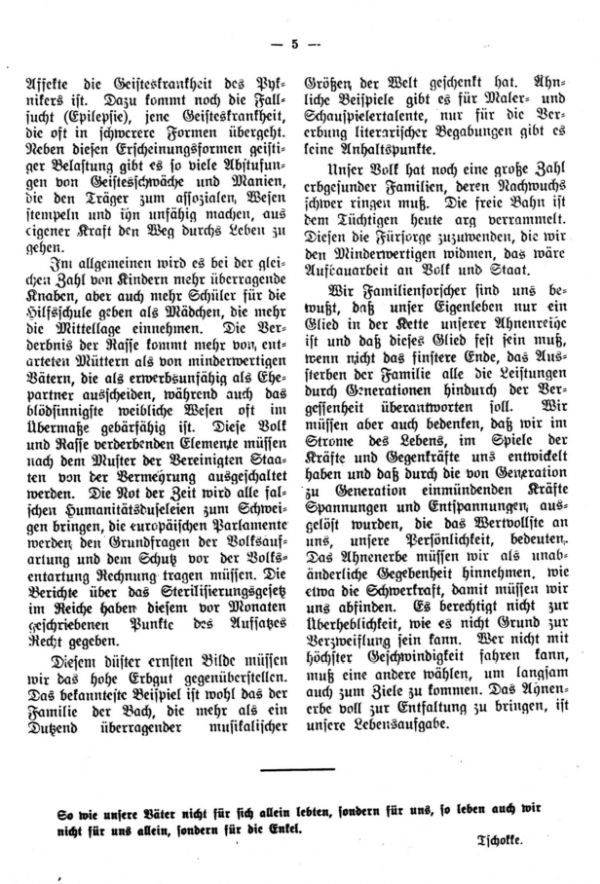 Die Frage der Verrerbung, der tiefste Sinn der Familienforschung - 5