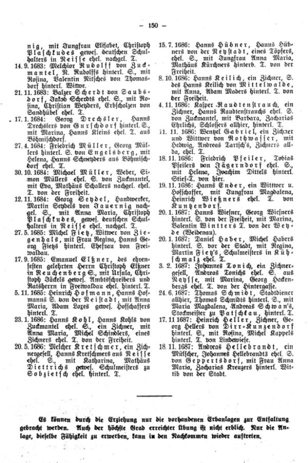 Ortsfremde in dem Freiwaldauer Trauungsbuche 1677-1687 - 2