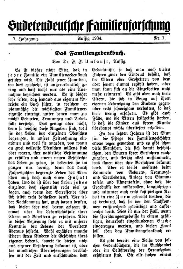 Das Familiengedenkbuch - 1