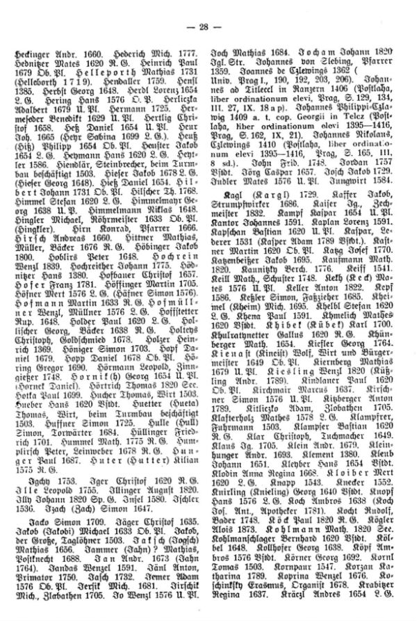 Sammlung von Alt-Zlabinger Namen (Schluß) - 2