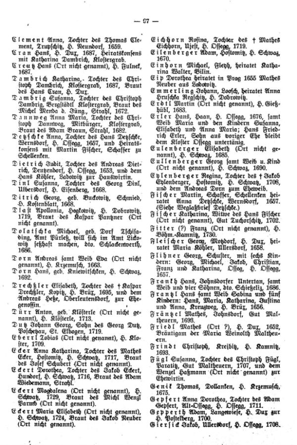 Weglaßbriefe im Stadtarchiv Oberleutensdorf - 3