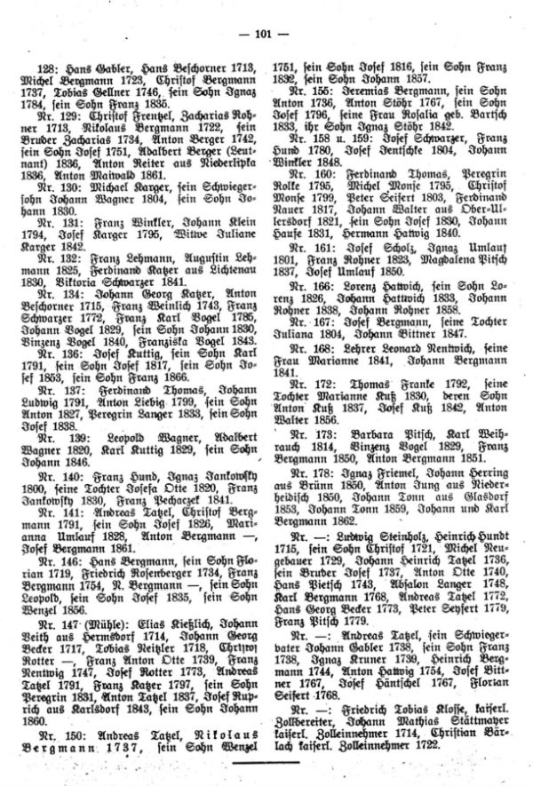  Besitzerfolgen der Anwesen in Nieder-Ullersdorf bei Grulich, Ostböhmen - 3