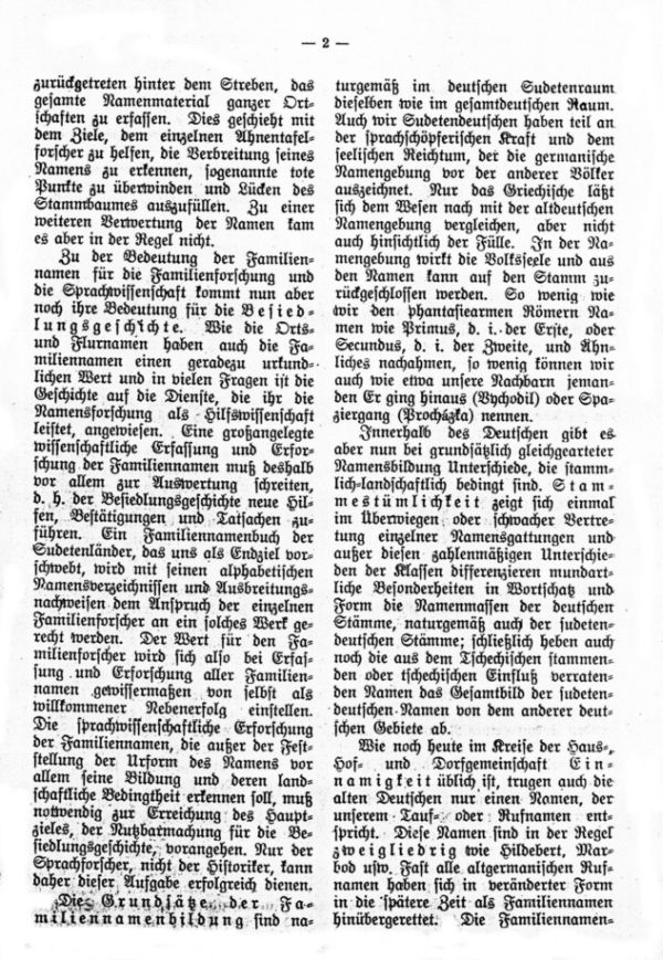 Die deutschen Familiennamen in Böhmen und Mähren - 2
