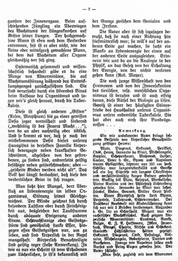 Allgemeine biologische Familienbetrachtungen - 2