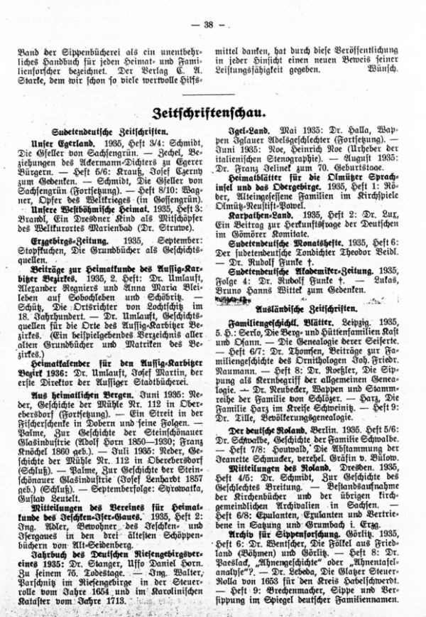 Zeitschriftenschau