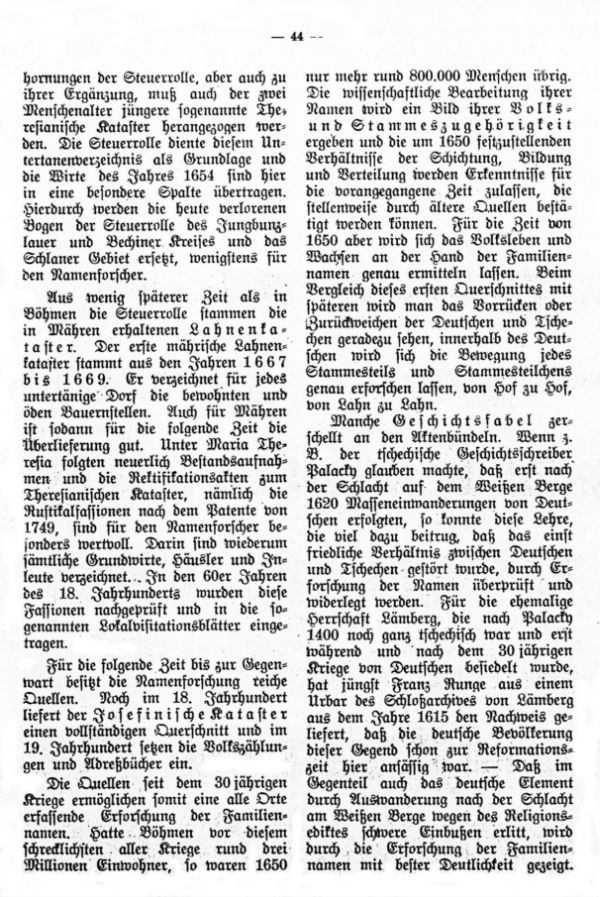 Die deutschen Familiennamen in Böhmen und Mähren - 4