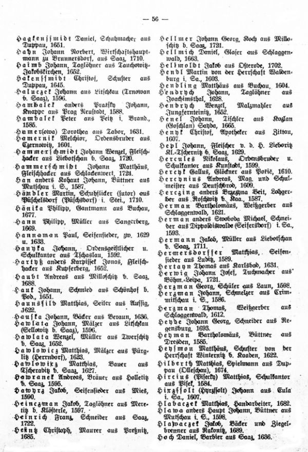 Saazer Neubürger (1571-1726) - 4