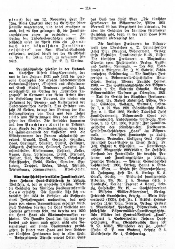 Deutschböhmische Siedler in Bukowina - Eine bayrisch-böhmerwalder Familienstudie (Haas)