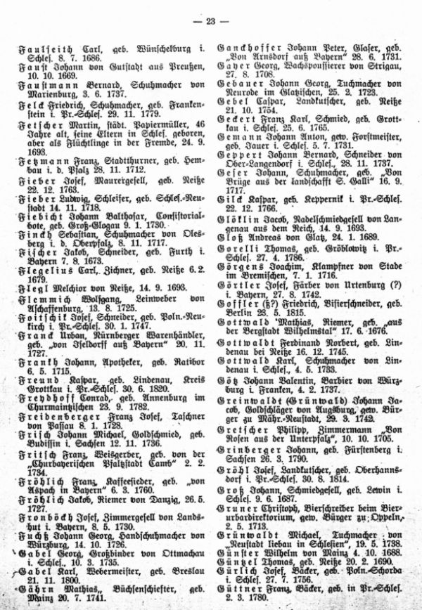 Olmützer Neubürger aus Deutschland 1668-1848 - 4