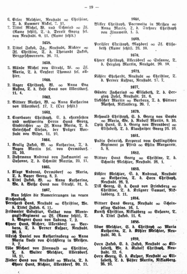 Fremde Ehen in Moldau (Bezirk Teplitz-Schönau) von 1608-1697 - 3