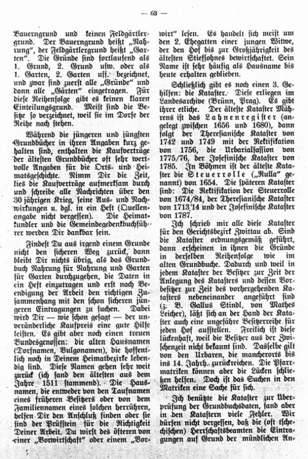 Anleitung zur Durcharbeitung der Grundbücher - 7