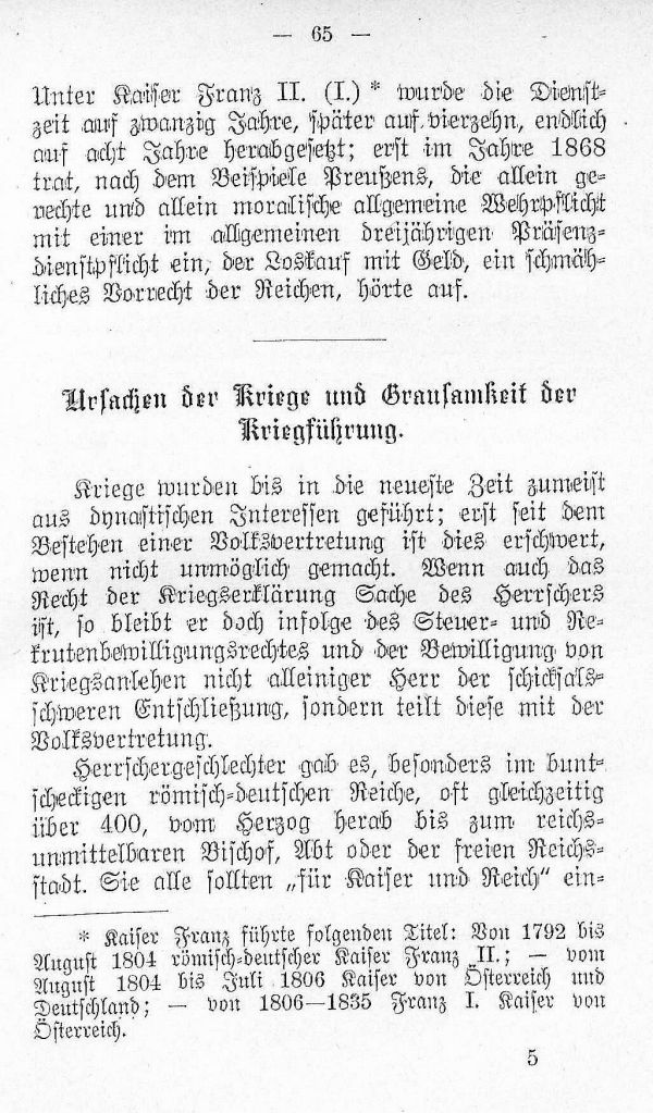 Ursache der Kriege und Grausamkeit der Kriegführung
