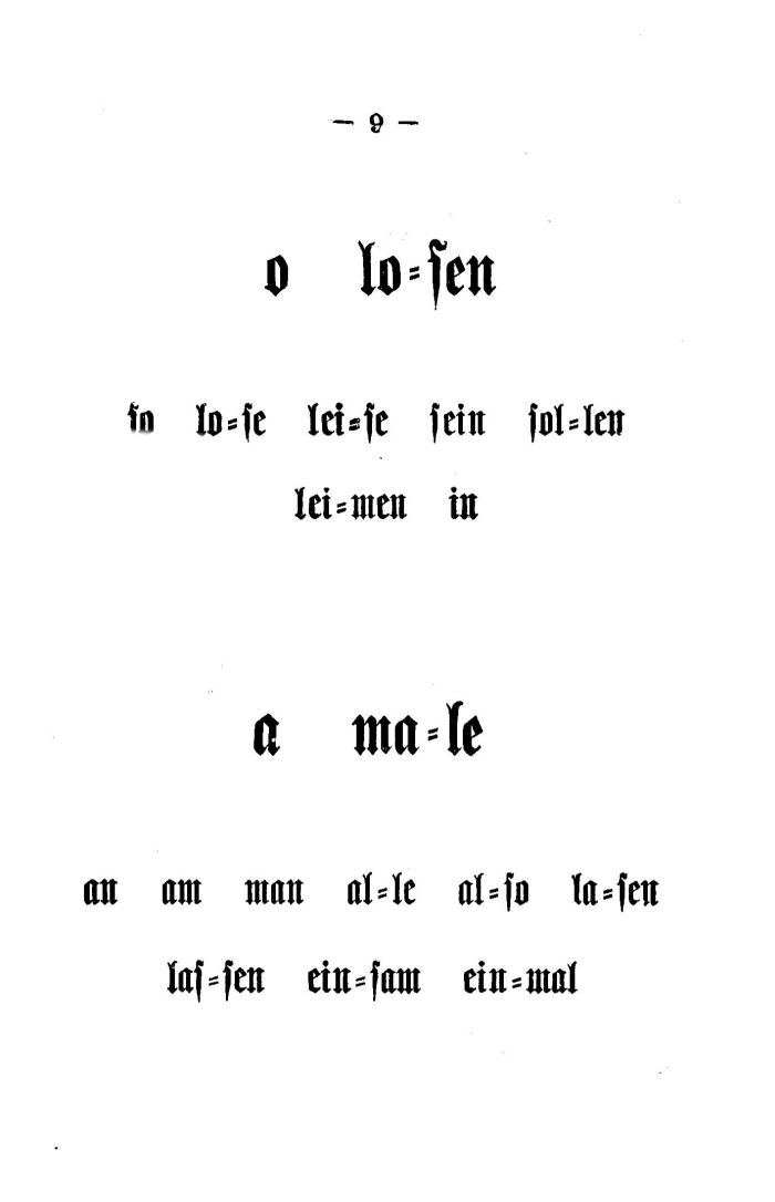 Deutsche Fibel -o / a (Druckschrift)