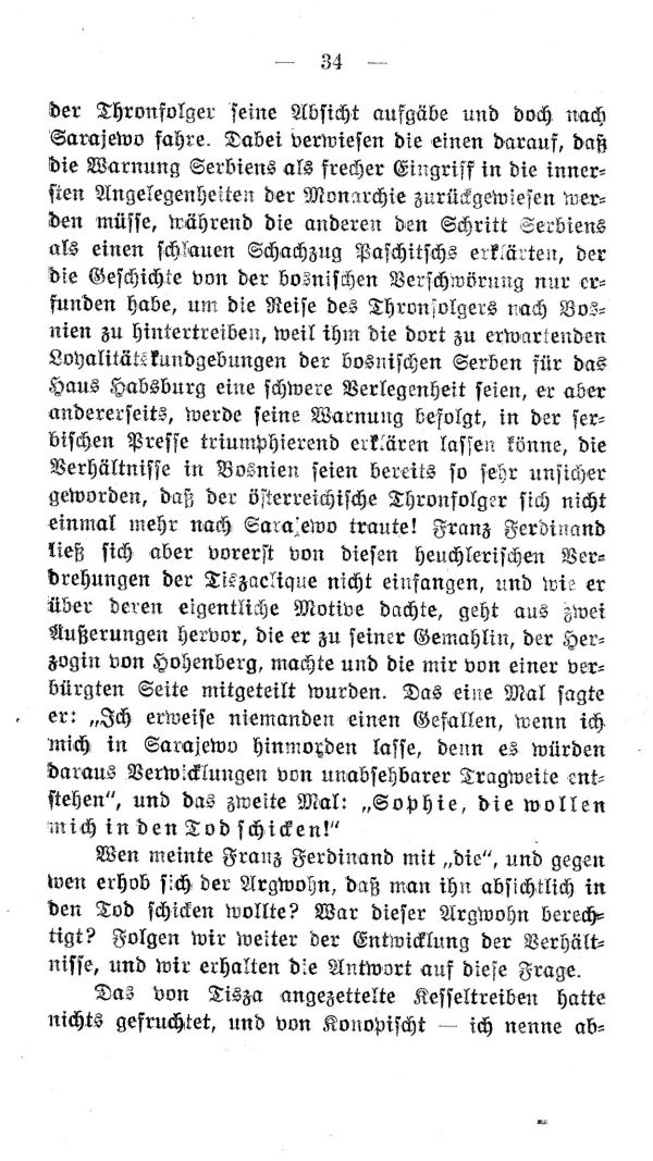 II. Kapitel: Die Wahrheit über den Fürstenmord von Sarajewo