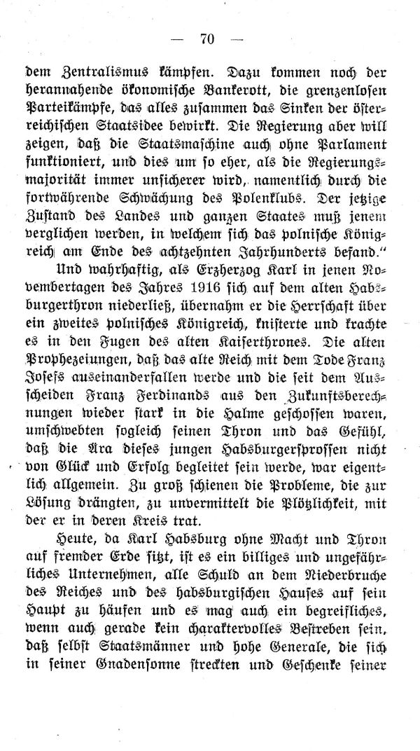 IV. Kapitel:  Die Aera des letzten Kaisers