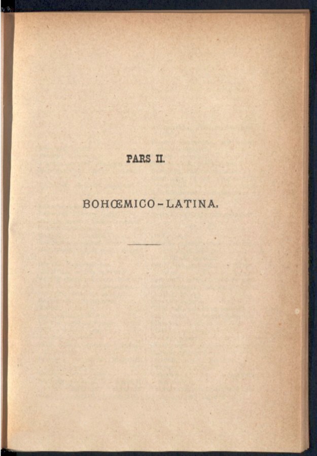 Teil 2  Böhmisch - Latein